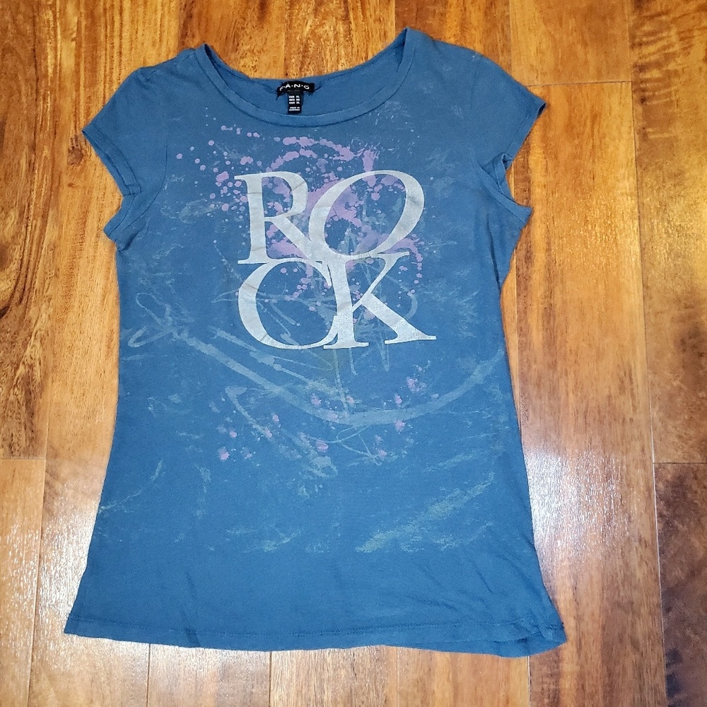 • Blue Fitted Tee • - Picture 2 of 3